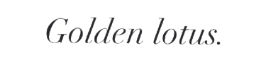 Text 'Golden lotus.' on a white background